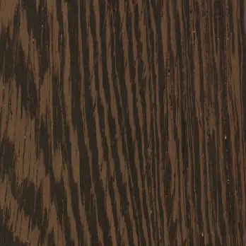 Wengé plank showing dark chocolate-brown grain.